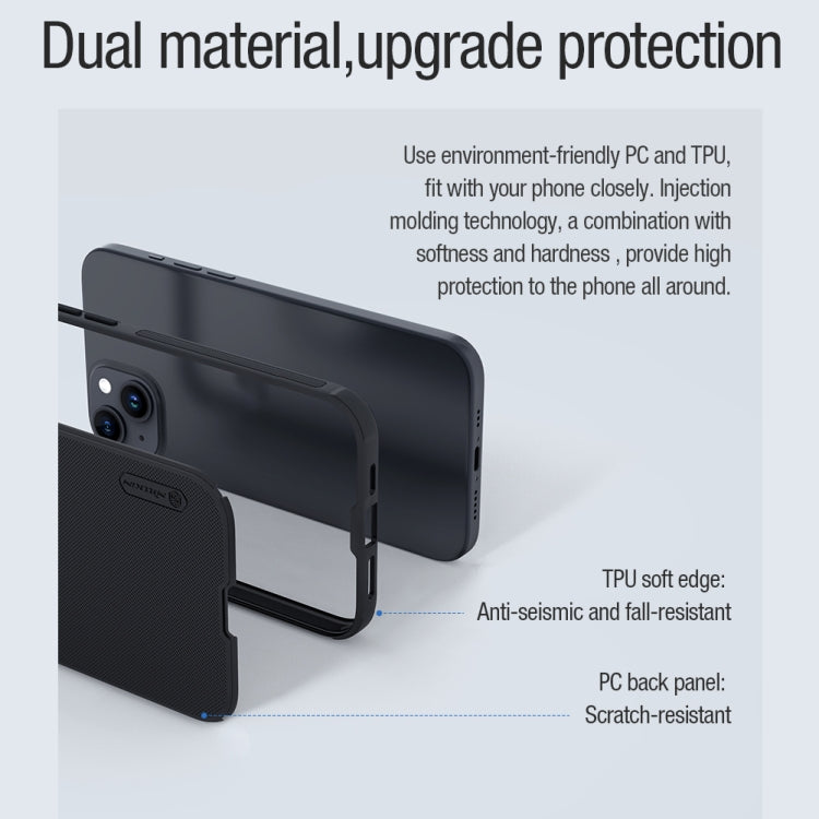 For iPhone 15 NILLKIN Frosted Shield Pro Magnetic Magsafe Phone Case(Black) - iPhone 15 Cases by NILLKIN | Online Shopping UK | buy2fix
