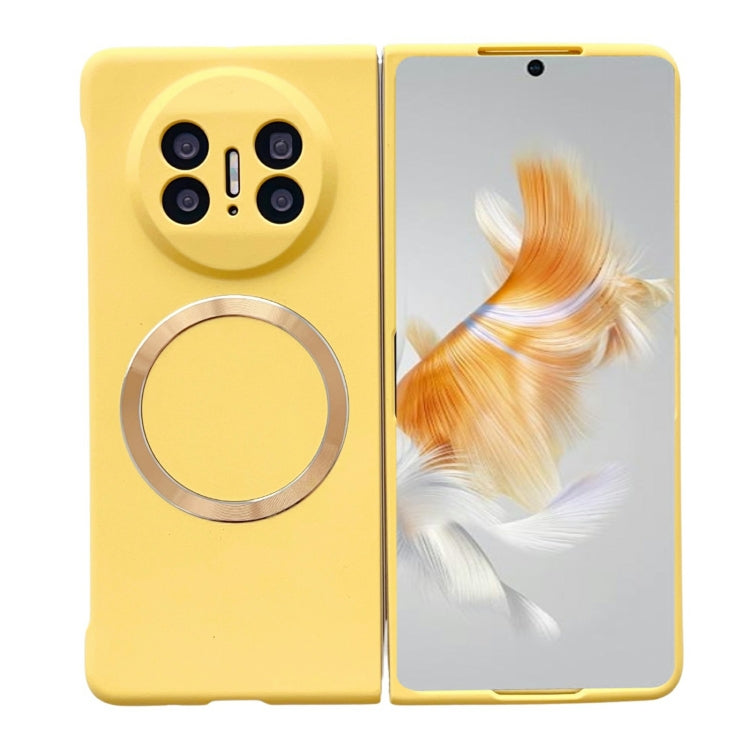 For Huawei Mate X3 Skin Feel PC MagSafe Phone Case(Lemon Yellow) - Huawei Cases by buy2fix | Online Shopping UK | buy2fix