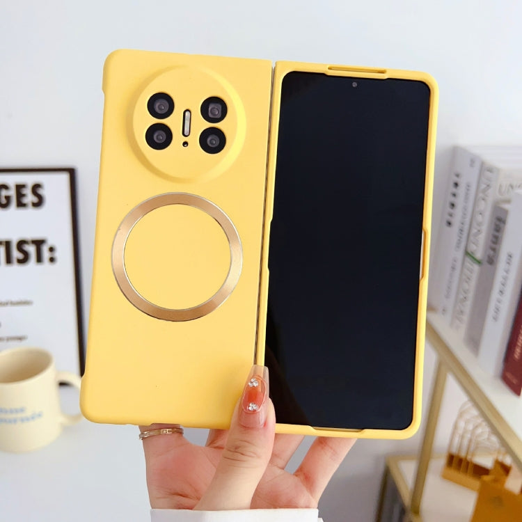 For Huawei Mate X3 Skin Feel PC MagSafe Phone Case(Lemon Yellow) - Huawei Cases by buy2fix | Online Shopping UK | buy2fix