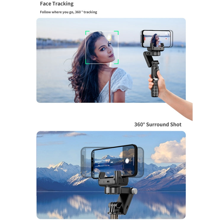Q18 Desktop Intelligent Tracking Gimbal Stabilizer Multi-function Fill Light Selfie Stick(Black) by buy2fix