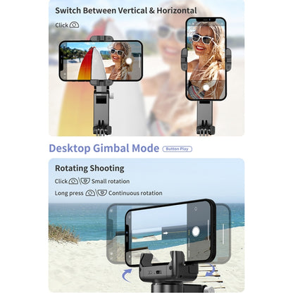 Q18 Desktop Intelligent Tracking Gimbal Stabilizer Multi-function Fill Light Selfie Stick(Black) by buy2fix