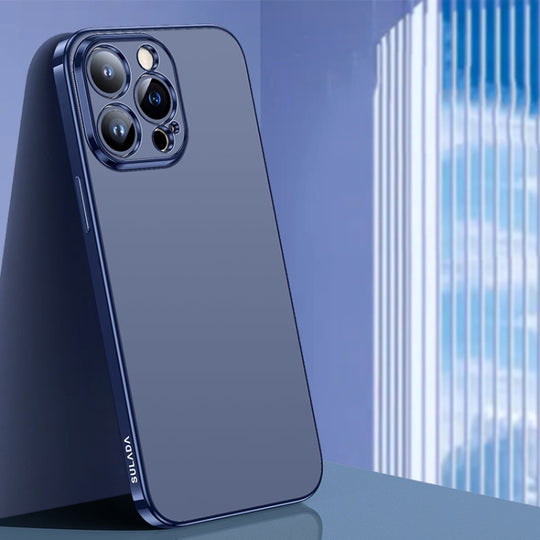 For iPhone 15 Pro SULADA Electroplating Frosted TPU Phone Case(Titanium Blue)
