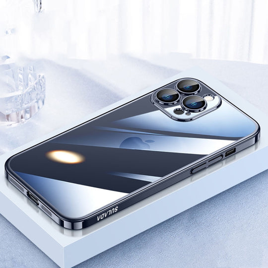 For iPhone 15 Pro Max SULADA JINGJIA Series Lens Protector PC Phone Case(Titanium Blue)