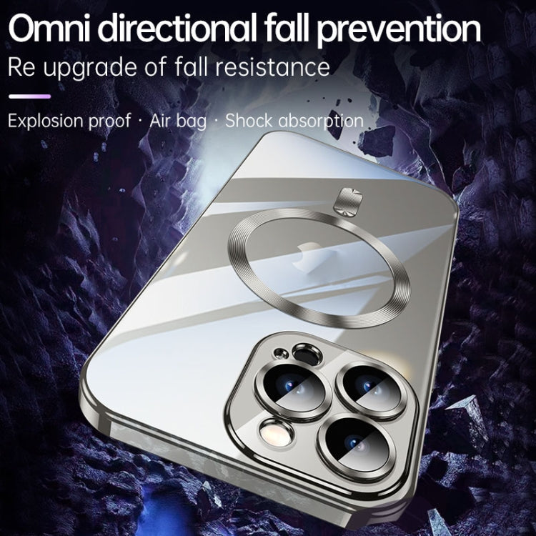 For iPhone 15 Pro SULADA MagSafe Plating TPU Shockproof Phone Soft Case(Titanium Grey) - iPhone 15 Pro Cases by SULADA | Online Shopping UK | buy2fix