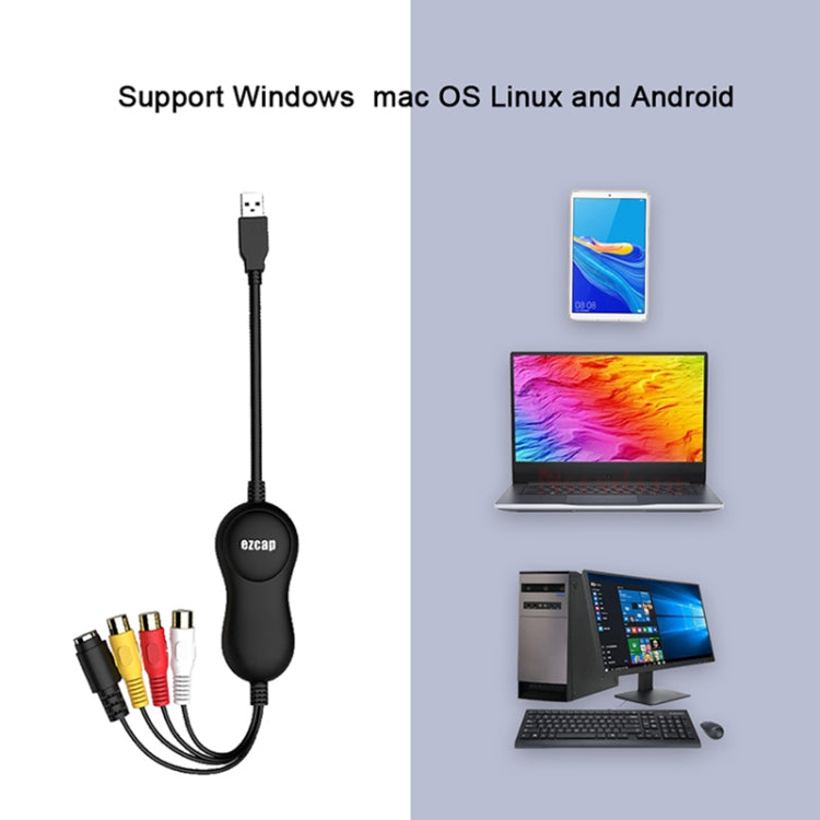 EZCAP 159 USB 2.0 Video Grabber Capture Card Window Mac VLC Media Player by Ezcap
