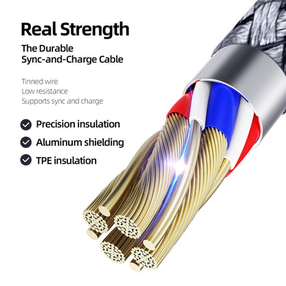 DUZZONA A7 2.4A USB to 8 Pin Charging Data Cable, Length:2m - Normal Style Cable by DUZZONA | Online Shopping UK | buy2fix