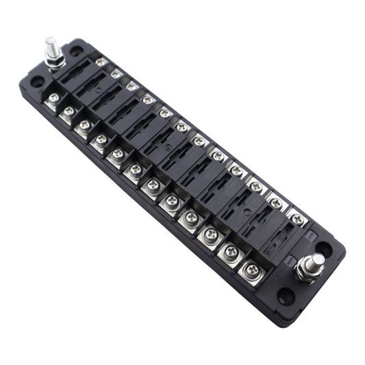 CP-4042 Vertical 12 Way Fuse Block with 12pcs Fuses and 12pcs Terminals - Fuse by buy2fix | Online Shopping UK | buy2fix