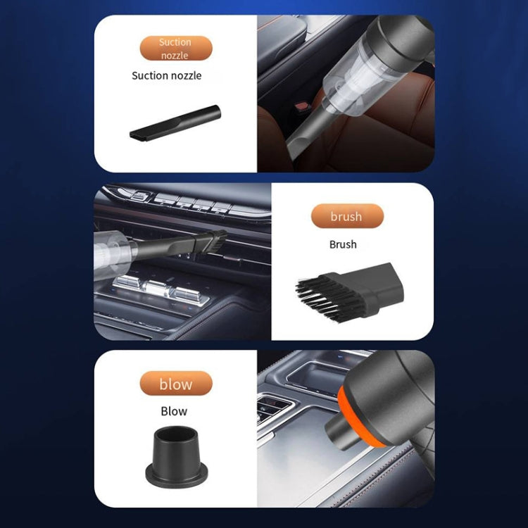 YT-M2037 6000Pa Dual Purpose Car Cordless Vacuum Cleaner(Black) by buy2fix