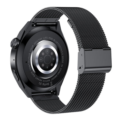 HDT MAX 1.60 inch Black Dial Milan Steel Band IP68 Waterproof Smart Watch Support Bluetooth Call(Black) by buy2fix