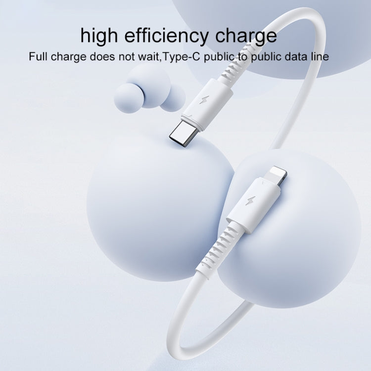 Yesido CA153 PD 20W USB-C / Type-C to 8 Pin Charging Data Cable, Length: 1m(White) - 2 in 1 Cable by Yesido | Online Shopping UK | buy2fix