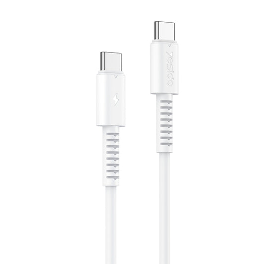Yesido CA154 PD 60W USB-C / Type-C to USB-C / Type-C Charging Data Cable, Length: 1m(White) - USB-C & Type-C Cable by Yesido | Online Shopping UK | buy2fix