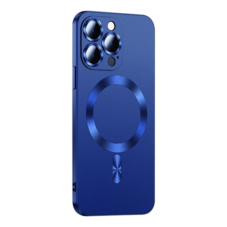 For iPhone 15 Pro Liquid Lens Protector Magsafe Phone Case(Navy Blue) - iPhone 15 Pro Cases by buy2fix | Online Shopping UK | buy2fix