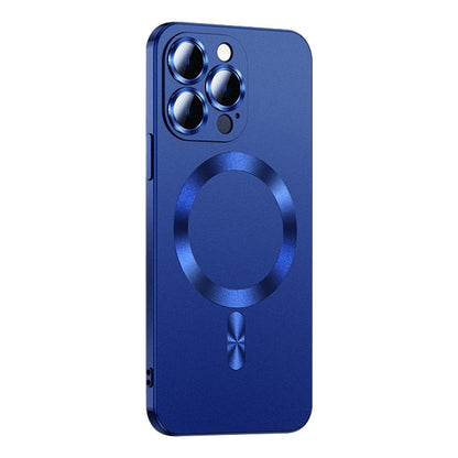For iPhone 15 Pro Liquid Lens Protector Magsafe Phone Case(Navy Blue) - iPhone 15 Pro Cases by buy2fix | Online Shopping UK | buy2fix