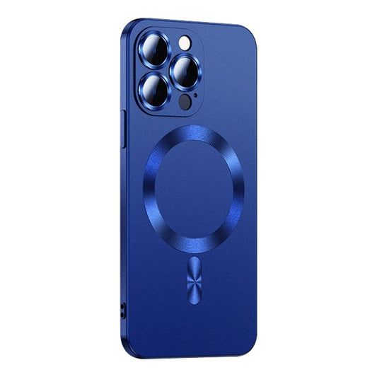 For iPhone 15 Pro Liquid Lens Protector Magsafe Phone Case(Navy Blue) - iPhone 15 Pro Cases by buy2fix | Online Shopping UK | buy2fix