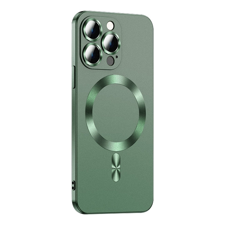 For iPhone 15 Pro Max Liquid Lens Protector Magsafe Phone Case(Green) - iPhone 15 Pro Max Cases by buy2fix | Online Shopping UK | buy2fix