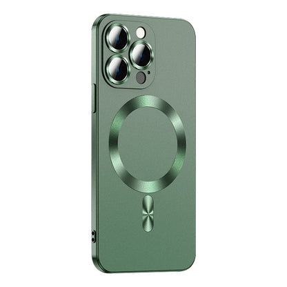 For iPhone 15 Pro Max Liquid Lens Protector Magsafe Phone Case(Green) - iPhone 15 Pro Max Cases by buy2fix | Online Shopping UK | buy2fix