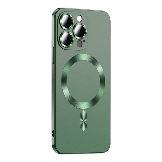 For iPhone 15 Pro Max Liquid Lens Protector Magsafe Phone Case(Green) - iPhone 15 Pro Max Cases by buy2fix | Online Shopping UK | buy2fix