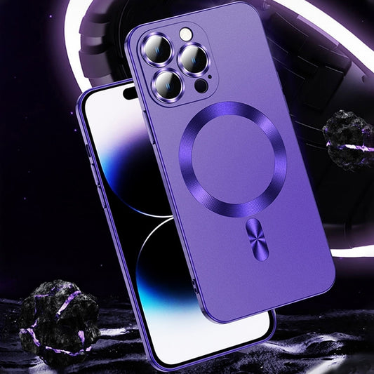 For iPhone 15 Pro Liquid Lens Protector Magsafe Phone Case(Navy Blue) - iPhone 15 Pro Cases by buy2fix | Online Shopping UK | buy2fix