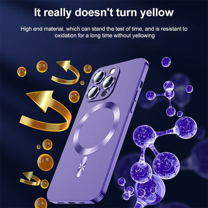 For iPhone 15 Pro Liquid Lens Protector Magsafe Phone Case(Navy Blue) - iPhone 15 Pro Cases by buy2fix | Online Shopping UK | buy2fix