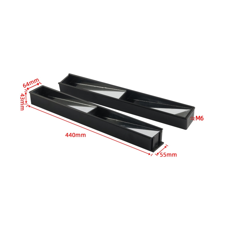 A8570 1 Pair Golf Cart Wide Angle Reversing Mirrors(Black) by buy2fix