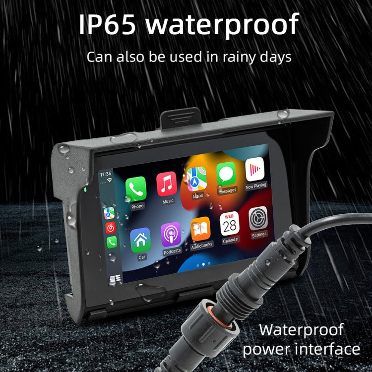 B5350 Motorcycles Portable MP5 Waterproof IP65 5 inch Wireless Carplay GPS Navigator - Electrical Instruments by buy2fix | Online Shopping UK | buy2fix