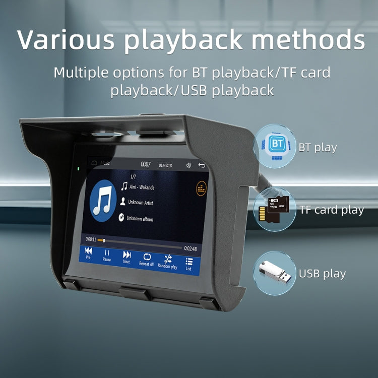 B5350 Motorcycles Portable MP5 Waterproof IP65 5 inch Wireless Carplay GPS Navigator - Electrical Instruments by buy2fix | Online Shopping UK | buy2fix