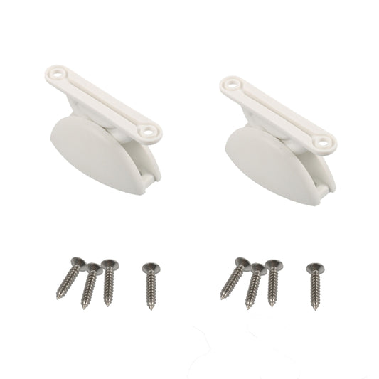 A8627 2 Pair RV Hatch Semi-circular Retainer Kit with Screws(White) - Car Anti-Slip Mats by buy2fix | Online Shopping UK | buy2fix