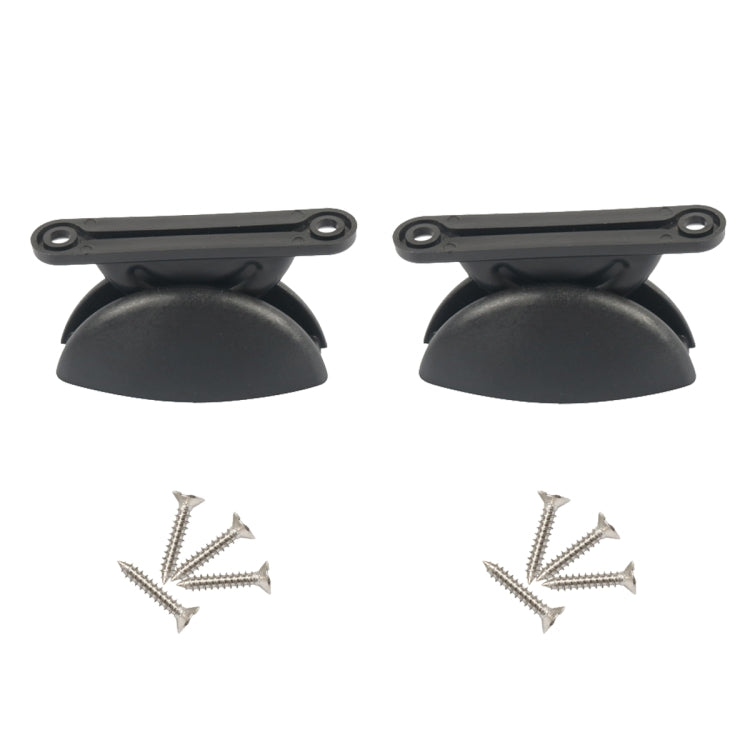 A8628 2 Pair RV Hatch Semi-circular Retainer Kit with Screws(Black) by buy2fix