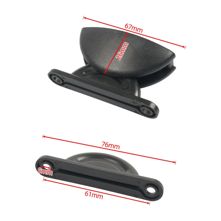 A8628 2 Pair RV Hatch Semi-circular Retainer Kit with Screws(Black) by buy2fix