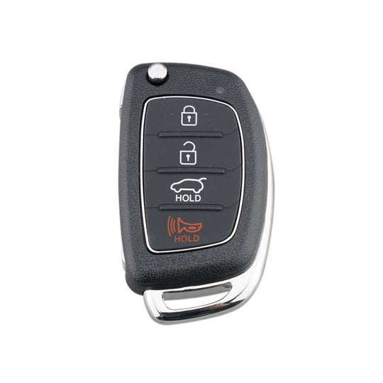 4-button Folding Car Key Shell with Metal Edge Solaris ix35 ix4 Santa For Hyundai Sonata 2014-2017 / Tucson 2016-2019 /  Santa Fe 2013-2016