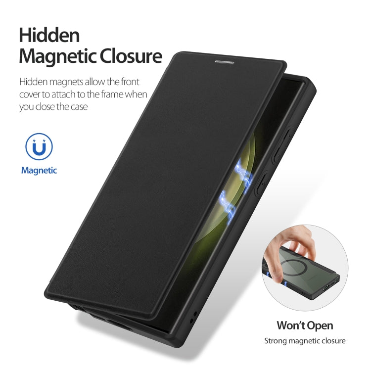 For Samsung Galaxy S23 Ultra 5G DUX DUCIS Skin X Pro Series Magsafe PC + TPU Phone Leather Case(Black) by DUX DUCIS