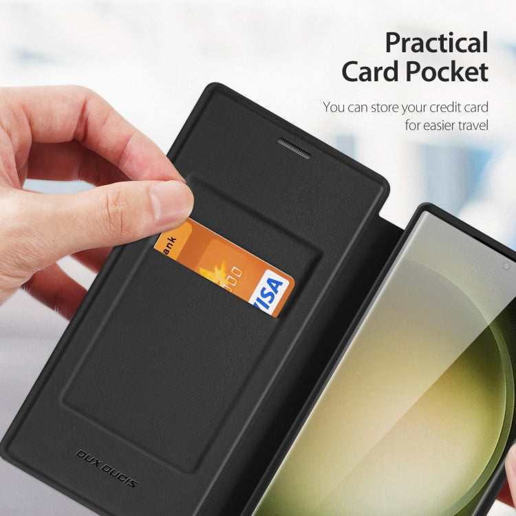 For Samsung Galaxy S23 Ultra 5G DUX DUCIS Skin X Pro Series Magsafe PC + TPU Phone Leather Case(Black) by DUX DUCIS