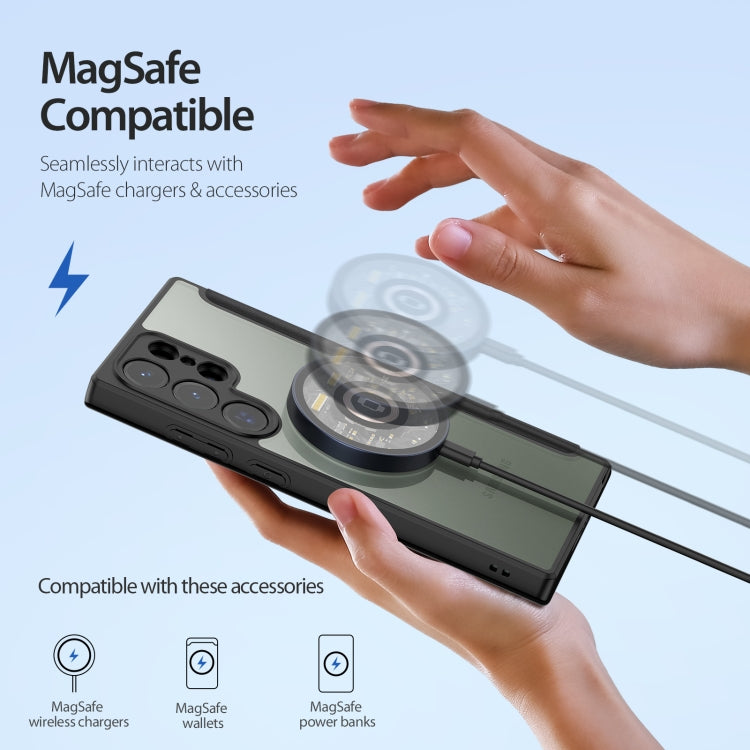 For Samsung Galaxy S23 Ultra 5G DUX DUCIS Skin X Pro Series Magsafe PC + TPU Phone Leather Case(Black) by DUX DUCIS