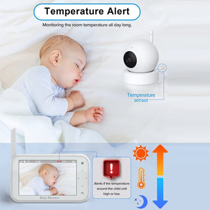 ABM201 4.5 inch Wireless Video Night Vision Baby Monitor Security Camera(US Plug) by buy2fix
