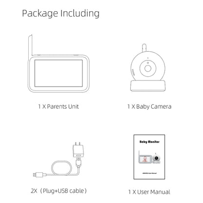 ABM201 4.5 inch Wireless Video Night Vision Baby Monitor Security Camera(EU Plug) by buy2fix