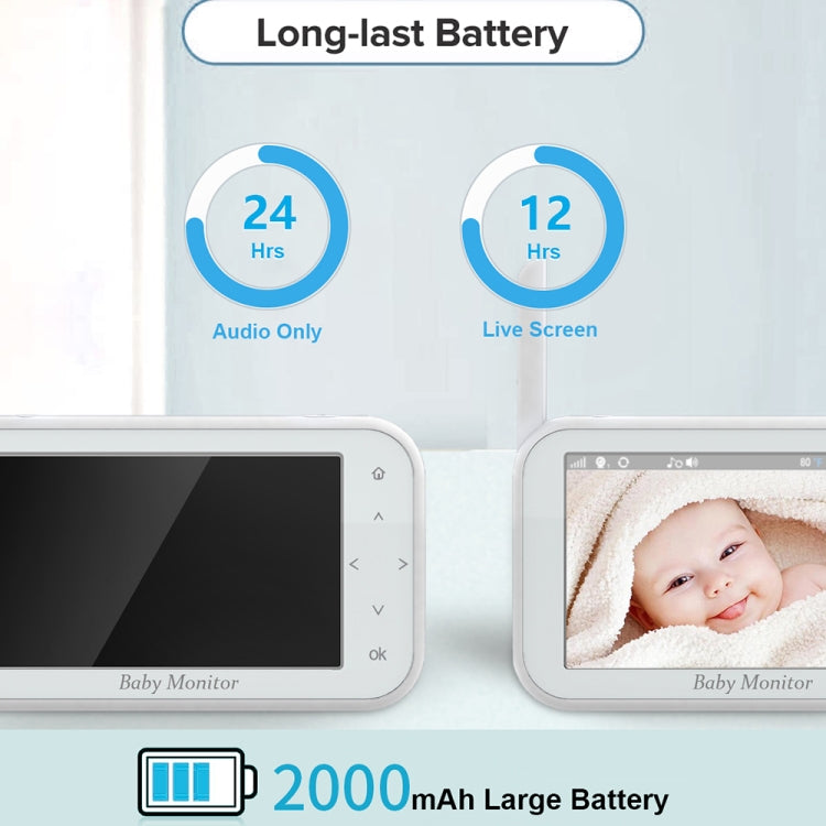 ABM201 4.5 inch Wireless Video Night Vision Baby Monitor Security Camera(EU Plug) by buy2fix