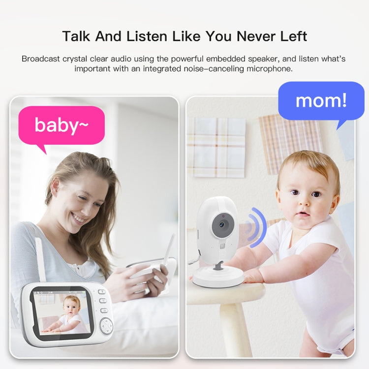 ABM600 3.5 inch Wireless Video Night Vision Baby Monitor Security Camera(US Plug) by buy2fix
