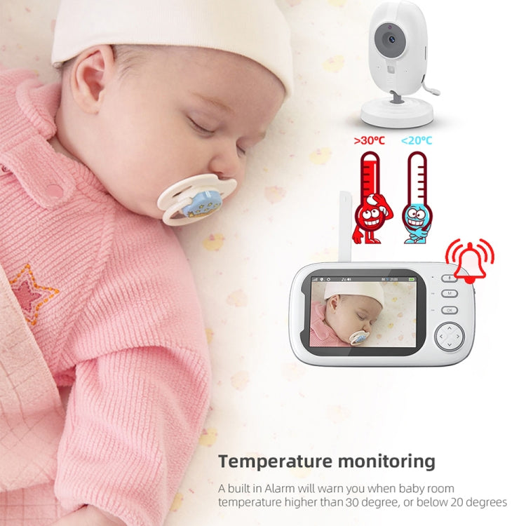 ABM600 3.5 inch Wireless Video Night Vision Baby Monitor Security Camera(US Plug) by buy2fix