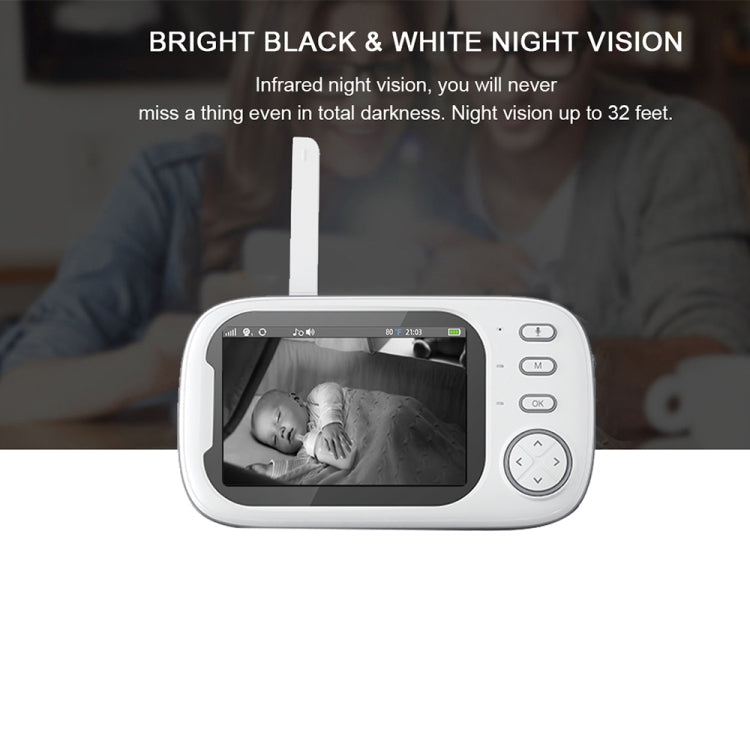 ABM600 3.5 inch Wireless Video Night Vision Baby Monitor Security Camera(US Plug) by buy2fix