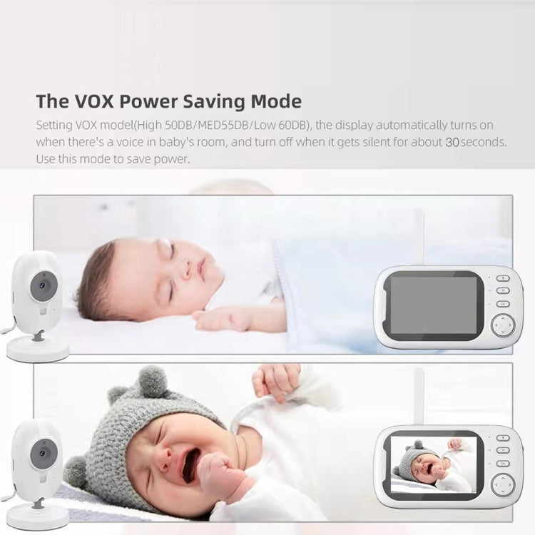 ABM600 3.5 inch Wireless Video Night Vision Baby Monitor Security Camera(US Plug) by buy2fix