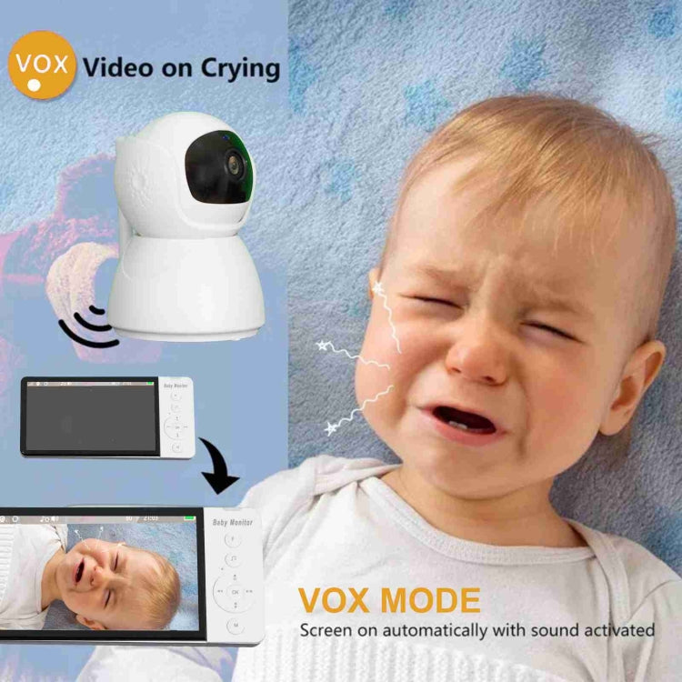ABM700 5 inch Wireless Video Night Vision Baby Monitor Security Camera(US Plug) by buy2fix