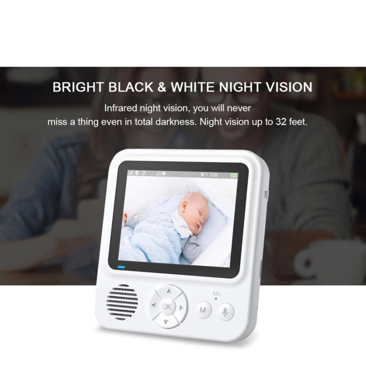ABM900 2.8 inch Wireless Video Night Vision Baby Monitor Security Camera(EU Plug) by buy2fix