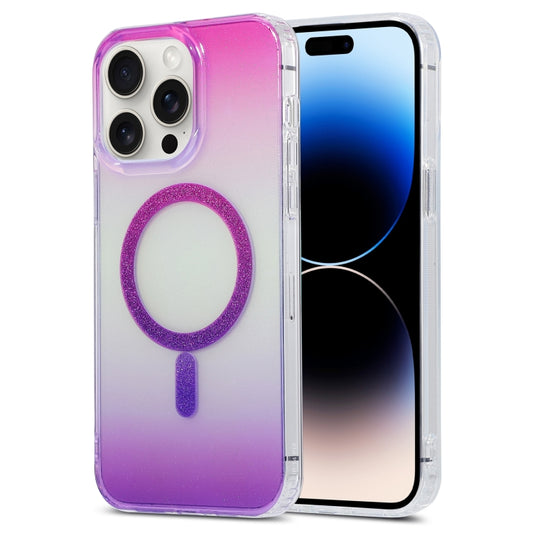 For iPhone 14 Pro Magic Diamond Blu-ray MagSafe Phone Case(Red Purple Gradient) - iPhone 14 Pro Cases by buy2fix | Online Shopping UK | buy2fix