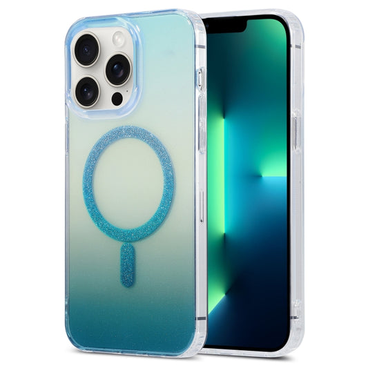 For iPhone 13 Pro Max Magic Diamond Blu-ray MagSafe Phone Case(White Blue Gradient) - iPhone 13 Pro Max Cases by buy2fix | Online Shopping UK | buy2fix