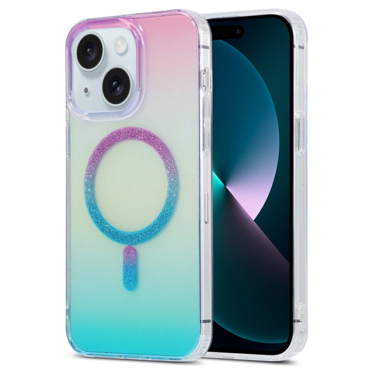 For iPhone 13 Magic Diamond Blu-ray MagSafe Phone Case(Purple Blue Gradient) - iPhone 13 Cases by buy2fix | Online Shopping UK | buy2fix