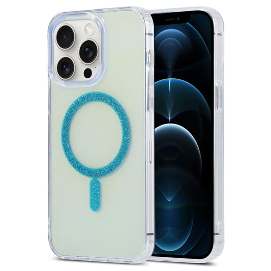 For iPhone 12 Pro Max Magic Diamond Blu-ray MagSafe Phone Case(Blue) - iPhone 12 Pro Max Cases by buy2fix | Online Shopping UK | buy2fix