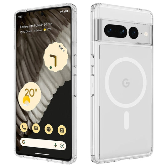 For Google Pixel 7 Pro MagSafe Clear Acrylic PC Hybrid TPU Phone Case(Transparent) - Google Cases by buy2fix | Online Shopping UK | buy2fix