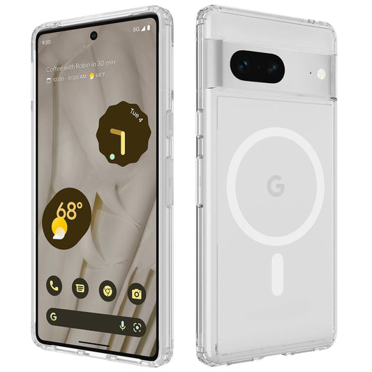 For Google Pixel 7 MagSafe Clear Acrylic PC Hybrid TPU Phone Case(Transparent) - Google Cases by buy2fix | Online Shopping UK | buy2fix