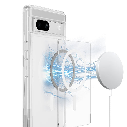 For Google Pixel 7a MagSafe Clear Acrylic PC Hybrid TPU Phone Case(Transparent) - Google Cases by buy2fix | Online Shopping UK | buy2fix