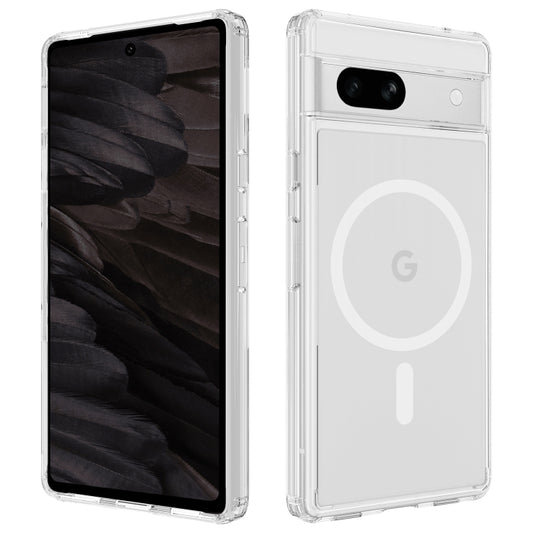 For Google Pixel 7a MagSafe Clear Acrylic PC Hybrid TPU Phone Case(Transparent) - Google Cases by buy2fix | Online Shopping UK | buy2fix